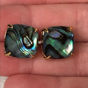 Kate Spade abalone shell stud square